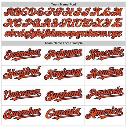 Custom White Pinstripe Orange-Navy Authentic Fade Fashion Baseball Jersey - Sky-Custom