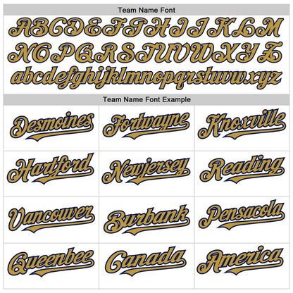 Custom White Pinstripe Old Gold-Navy Authentic Fade Fashion Baseball Jersey - Sky-Custom