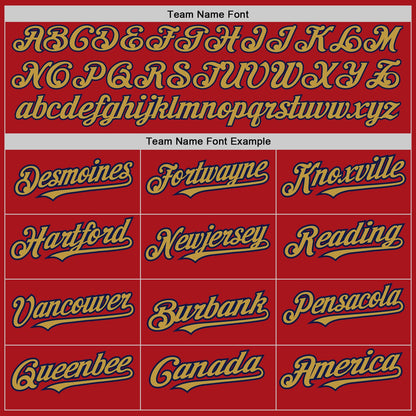 Custom Red Pinstripe Old Gold-Navy Authentic Fade Fashion Baseball Jersey - Sky-Custom