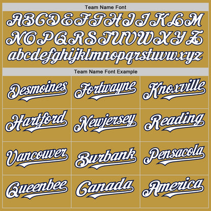 Custom Old Gold Pinstripe White-Navy Authentic Fade Fashion Baseball Jersey - Sky-Custom