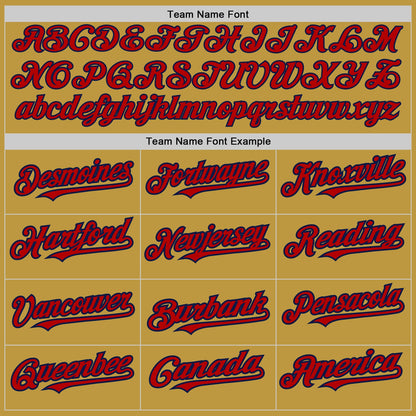Custom Old Gold Pinstripe Red-Navy Authentic Fade Fashion Baseball Jersey - Sky-Custom