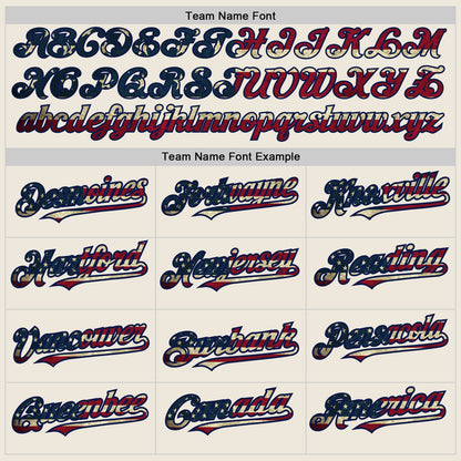 Custom Cream Pinstripe Vintage USA Flag-Navy Authentic Fade Fashion Baseball Jersey - Sky-Custom