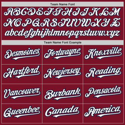 Custom Maroon Pinstripe White-Navy Authentic Fade Fashion Baseball Jersey - Sky-Custom