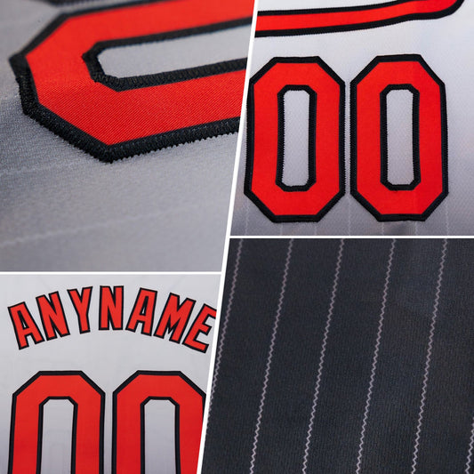 Custom Maroon Pinstripe Gold-Navy Authentic Fade Fashion Baseball Jersey - Sky-Custom