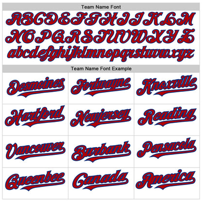 Custom White Pinstripe Red-Royal Authentic Fade Fashion Baseball Jersey - Sky-Custom
