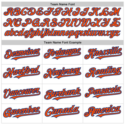 Custom White Pinstripe Orange-Royal Authentic Fade Fashion Baseball Jersey - Sky-Custom