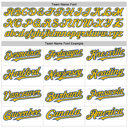 Custom White Pinstripe Yellow-Royal Authentic Fade Fashion Baseball Jersey - Sky-Custom