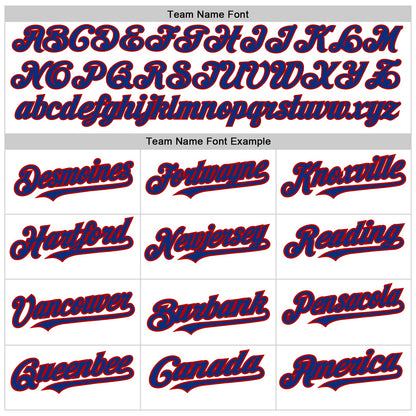 Custom White Pinstripe Royal-Red Authentic Fade Fashion Baseball Jersey - Sky-Custom