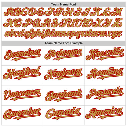 Custom White Pinstripe Old Gold-Red Authentic Fade Fashion Baseball Jersey - Sky-Custom