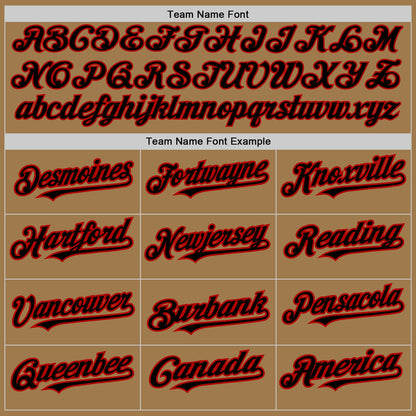 Custom Old Gold Pinstripe Black-Red Authentic Fade Fashion Baseball Jersey - Sky-Custom