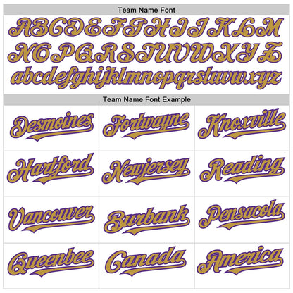 Custom White Pinstripe Old Gold-Purple Authentic Fade Fashion Baseball Jersey - Sky-Custom