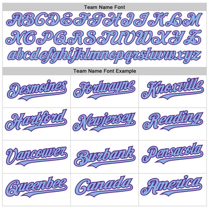 Custom White Pinstripe Light Blue-Purple Authentic Fade Fashion Baseball Jersey - Sky-Custom