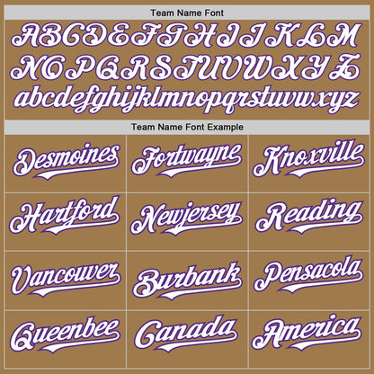 Custom Old Gold Pinstripe White-Purple Authentic Fade Fashion Baseball Jersey - Sky-Custom