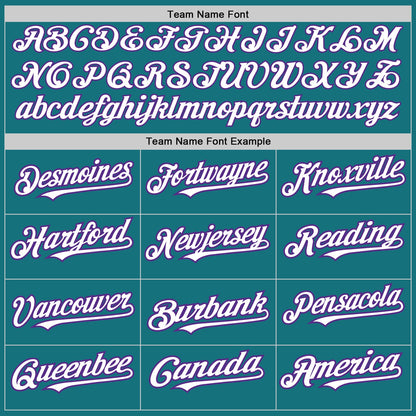 Custom Teal Pinstripe White-Purple Authentic Fade Fashion Baseball Jersey - Sky-Custom