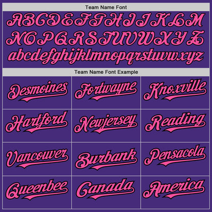 Custom Purple Pinstripe Pink-Black Authentic Fade Fashion Baseball Jersey - Sky-Custom