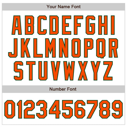 Custom White Pinstripe Orange-Green Authentic Fade Fashion Baseball Jersey - Sky-Custom
