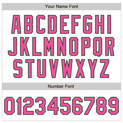Custom White Pinstripe Pink-Green Authentic Fade Fashion Baseball Jersey - Sky-Custom
