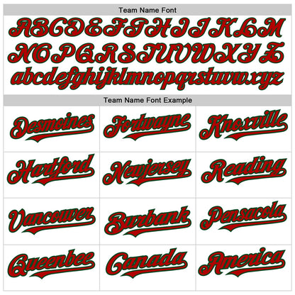 Custom White Pinstripe Red-Green Authentic Fade Fashion Baseball Jersey - Sky-Custom