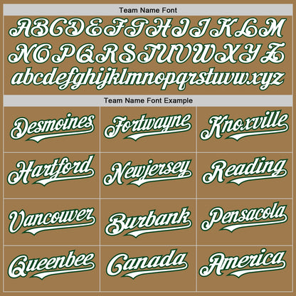 Custom Old Gold Pinstripe White-Green Authentic Fade Fashion Baseball Jersey - Sky-Custom