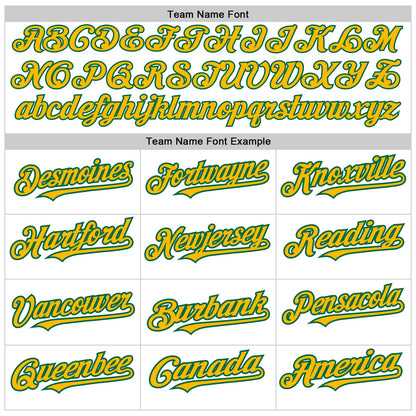Custom White Pinstripe Gold-Kelly Green Authentic Fade Fashion Baseball Jersey - Sky-Custom