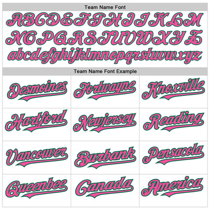 Custom White Pinstripe Pink-Kelly Green Authentic Fade Fashion Baseball Jersey - Sky-Custom