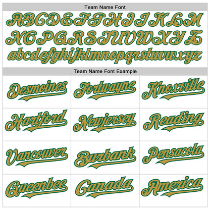Custom White Pinstripe Old Gold-Kelly Green Authentic Fade Fashion Baseball Jersey - Sky-Custom