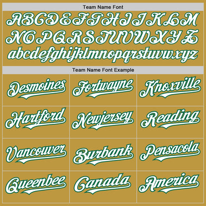 Custom Old Gold Pinstripe White-Kelly Green Authentic Fade Fashion Baseball Jersey - Sky-Custom
