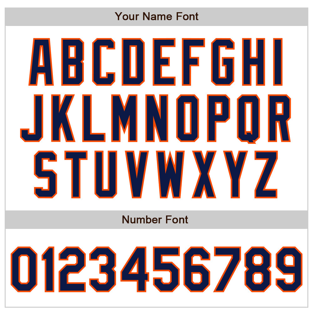 Custom White Pinstripe Navy-Orange Authentic Fade Fashion Baseball Jersey - Sky-Custom