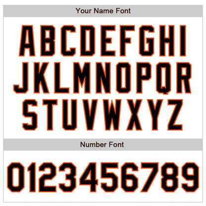 Custom White Pinstripe Black-Orange Authentic Fade Fashion Baseball Jersey - Sky-Custom