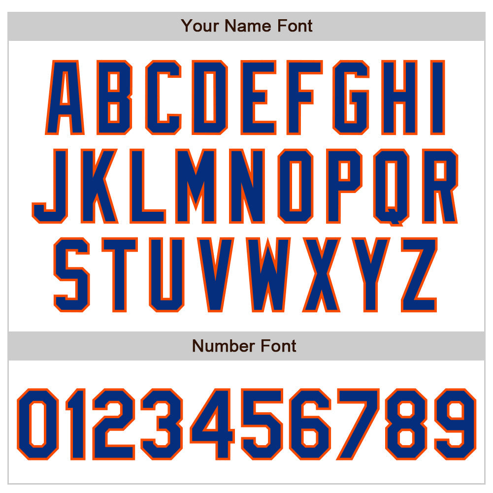 Custom White Pinstripe Royal-Orange Authentic Fade Fashion Baseball Jersey - Sky-Custom