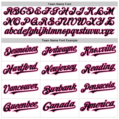 Custom White Pinstripe Black-Pink Authentic Fade Fashion Baseball Jersey - Sky-Custom