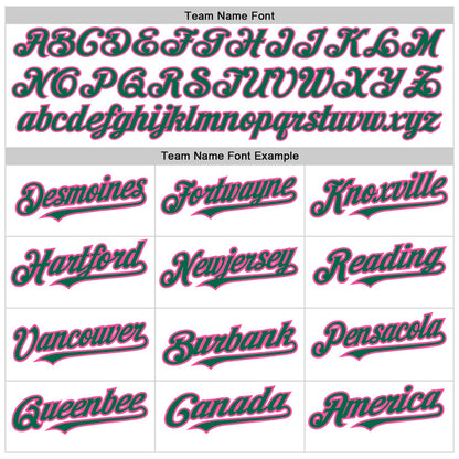 Custom White Pinstripe Kelly Green-Pink Authentic Fade Fashion Baseball Jersey - Sky-Custom