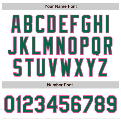 Custom White Pinstripe Kelly Green-Pink Authentic Fade Fashion Baseball Jersey - Sky-Custom