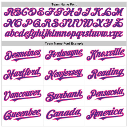 Custom White Pinstripe Purple-Pink Authentic Fade Fashion Baseball Jersey - Sky-Custom