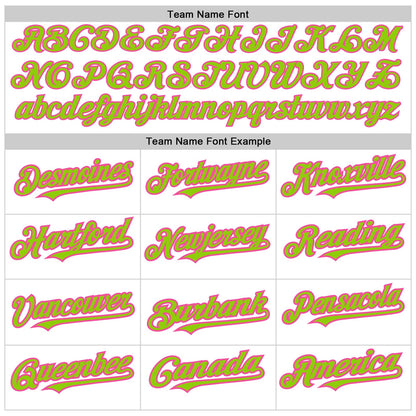 Custom White Pinstripe Neon Green-Pink Authentic Fade Fashion Baseball Jersey - Sky-Custom