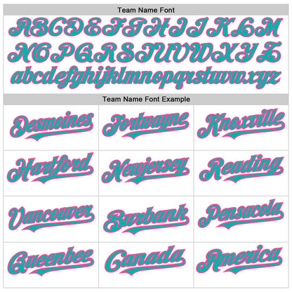 Custom White Pinstripe Aqua-Pink Authentic Fade Fashion Baseball Jersey - Sky-Custom