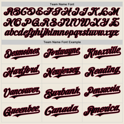 Custom Cream Pinstripe Black-Crimson Authentic Fade Fashion Baseball Jersey - Sky-Custom