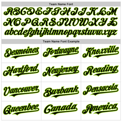 Custom White Pinstripe Black-Neon Green Authentic Fade Fashion Baseball Jersey - Sky-Custom