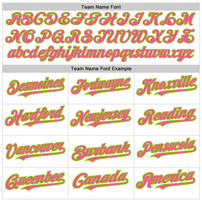 Custom White Pinstripe Pink-Neon Green Authentic Fade Fashion Baseball Jersey - Sky-Custom
