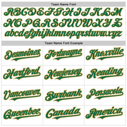 Custom White Pinstripe Kelly Green-Old Gold Authentic Fade Fashion Baseball Jersey - Sky-Custom