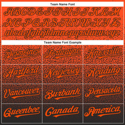 Custom Orange Black Authentic Fade Fashion Baseball Jersey - Sky-Custom