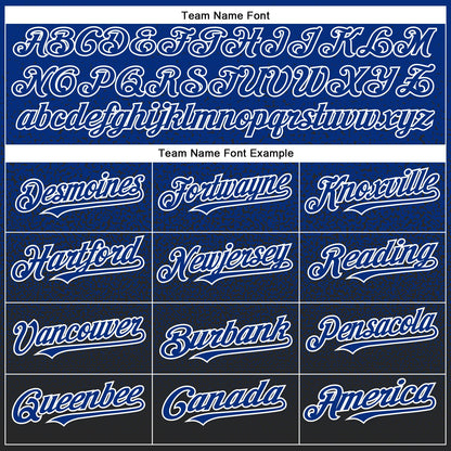 Custom Royal White-Black Authentic Fade Fashion Baseball Jersey - Sky-Custom