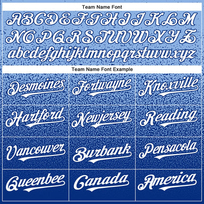 Custom Light Blue Royal-White Authentic Fade Fashion Baseball Jersey - Sky-Custom