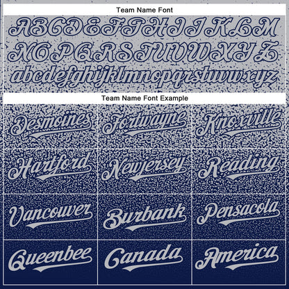 Custom Gray Navy Authentic Fade Fashion Baseball Jersey - Sky-Custom