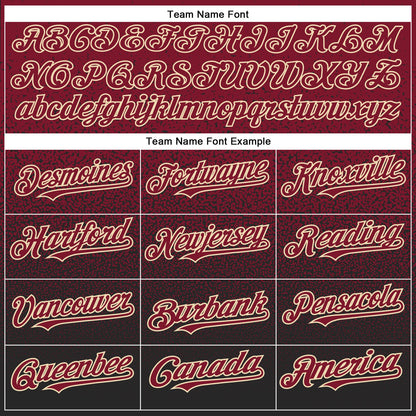 Custom Crimson Black-Cream Authentic Fade Fashion Baseball Jersey - Sky-Custom