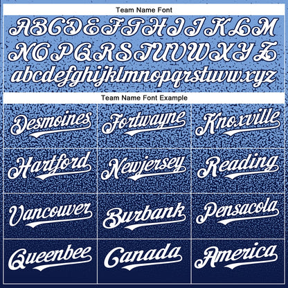 Custom Powder Blue White-Navy Authentic Fade Fashion Baseball Jersey - Sky-Custom