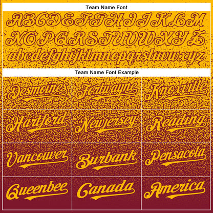 Custom Gold Crimson Authentic Fade Fashion Baseball Jersey - Sky-Custom