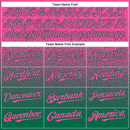 Custom Pink Kelly Green Authentic Fade Fashion Baseball Jersey - Sky-Custom