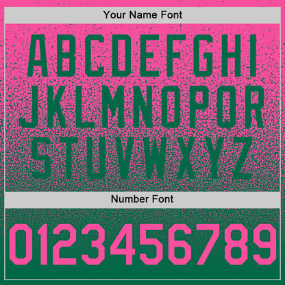 Custom Pink Kelly Green Authentic Fade Fashion Baseball Jersey - Sky-Custom