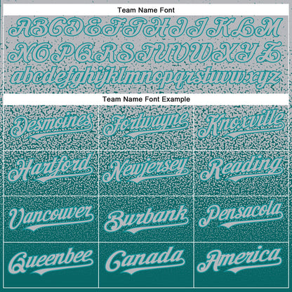 Custom Gray Teal Authentic Fade Fashion Baseball Jersey - Sky-Custom